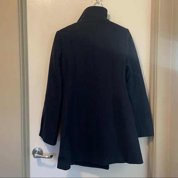 Stella McCartney Double Breasted Long Navy Blue Pea Coat - Picture 5 of 8